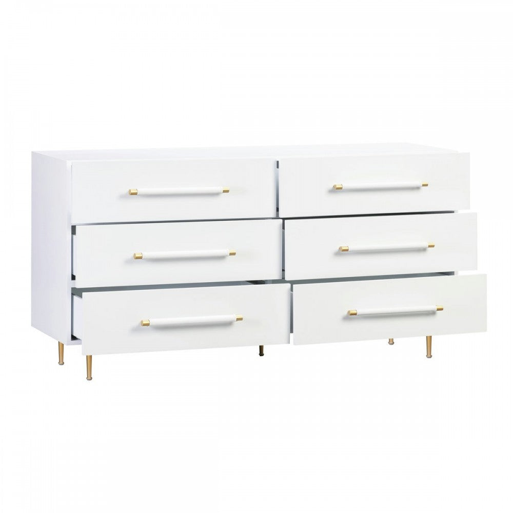 TOV Furniture Trident White 6 Drawer Dresser