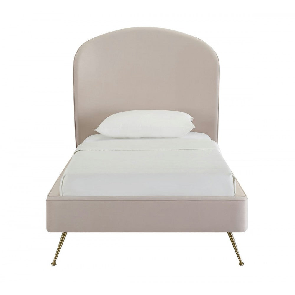 TOV Furniture Vivi Blush Velvet Bed in Twin