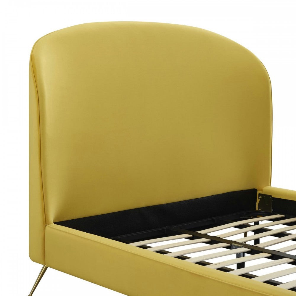 TOV Furniture Vivi Burnt Gold Velvet Bed in Queen