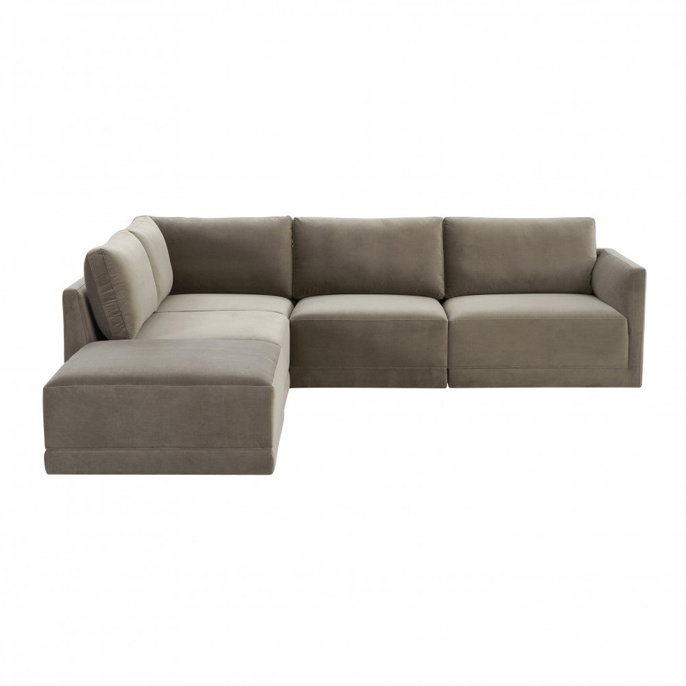 TOV Furniture Willow Taupe Modular LAF Sectional