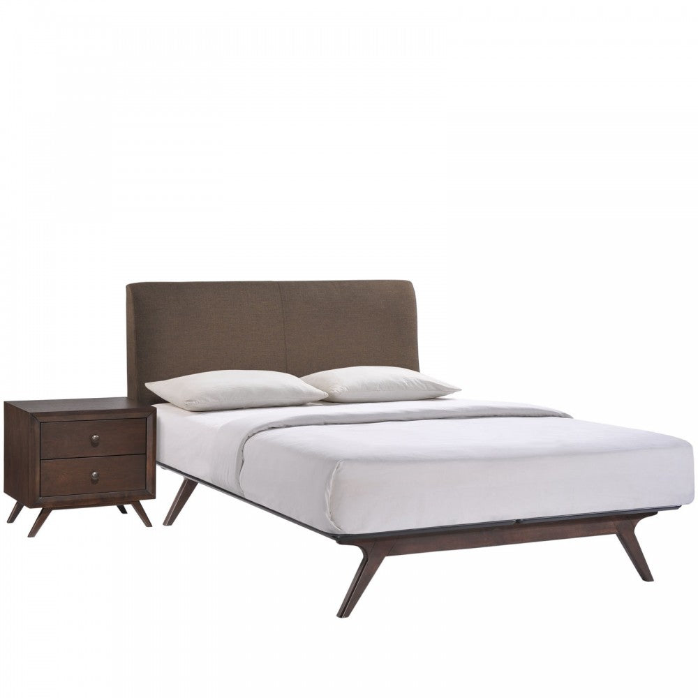 Tracy 2 Piece Queen Bedroom Set, Cappuccino Brown