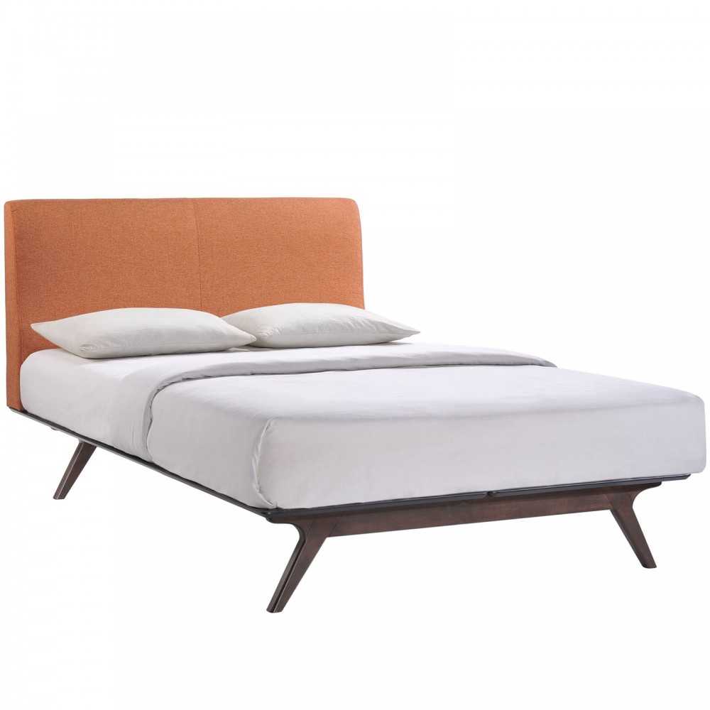 Tracy 2 Piece Queen Bedroom Set, Cappuccino Orange