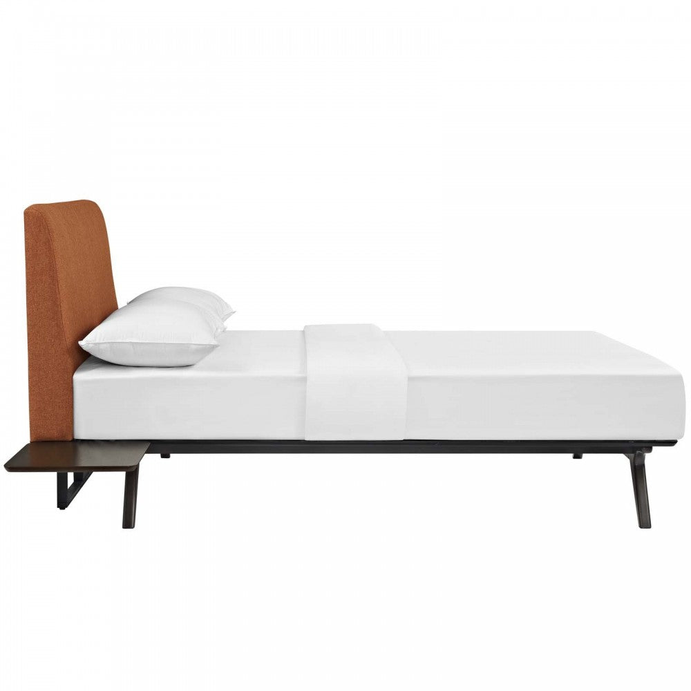 Tracy 3 Piece Queen Bedroom Set, Cappuccino Orange, MOD-5257-CAP-ORA-SET