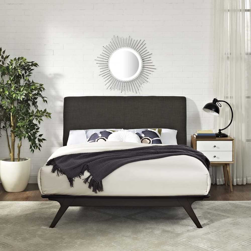 Tracy Queen Bed, Cappuccino Brown