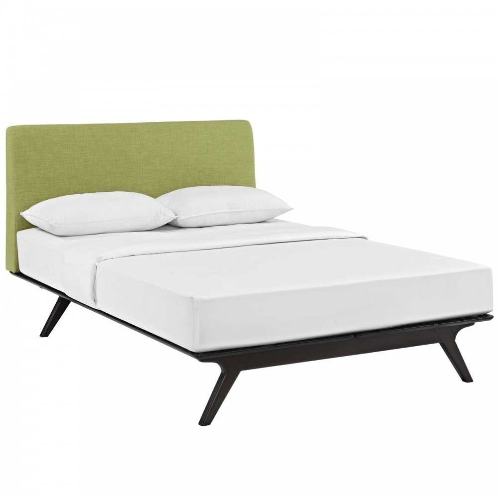 Tracy Queen Bed, Cappuccino Green
