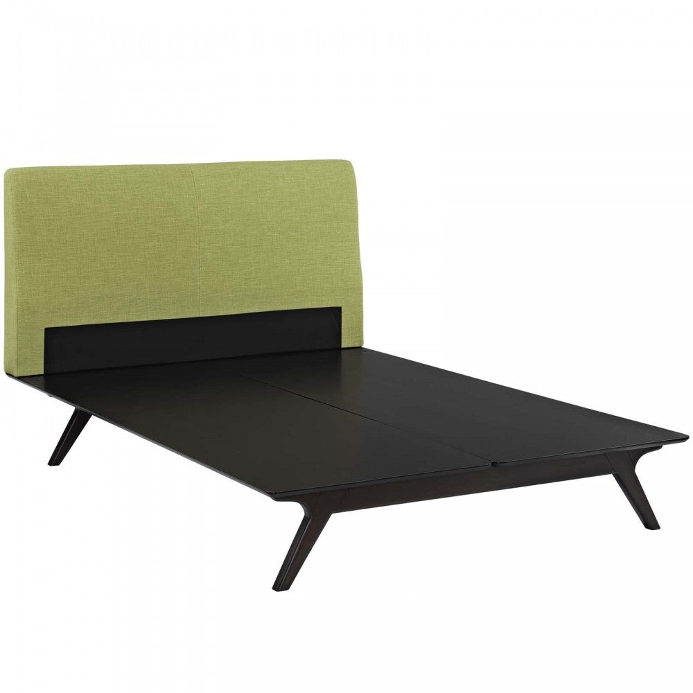 Tracy Queen Bed, Cappuccino Green
