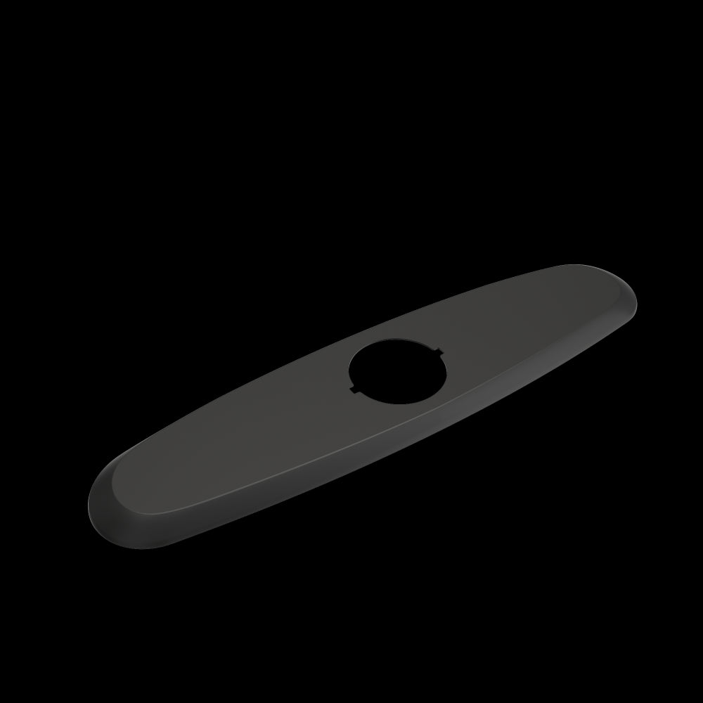 Traditional Kitchen Faucet Deck Plate Oval Matte Black