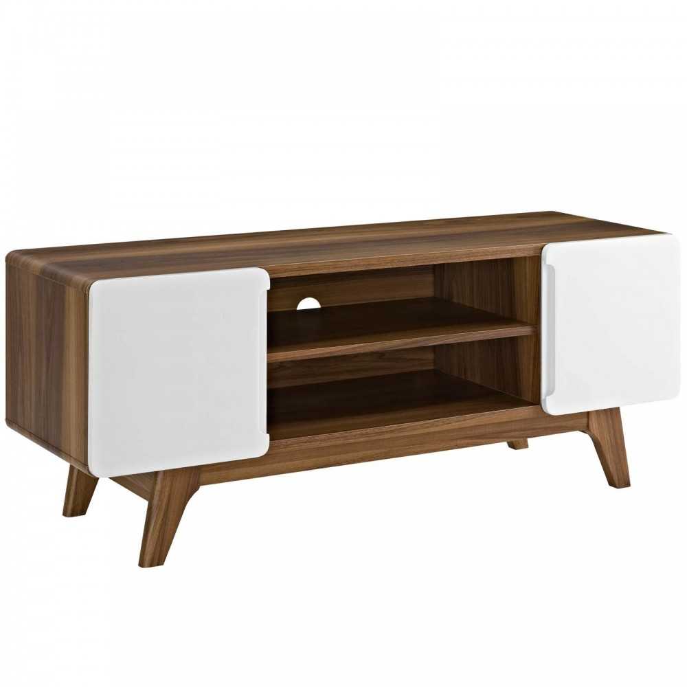 Tread 47" TV Stand, Walnut White