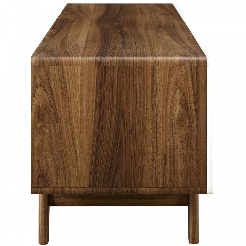 Tread 59" TV Stand, Walnut White