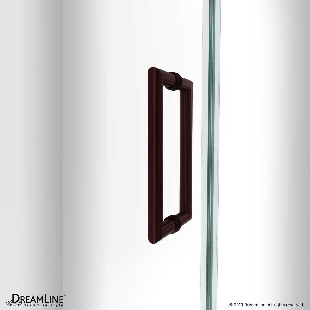 Unidoor-LS 25 in. W x 72 in. H Frameless Hinged Shower Door in Oil Rubbed Bronze