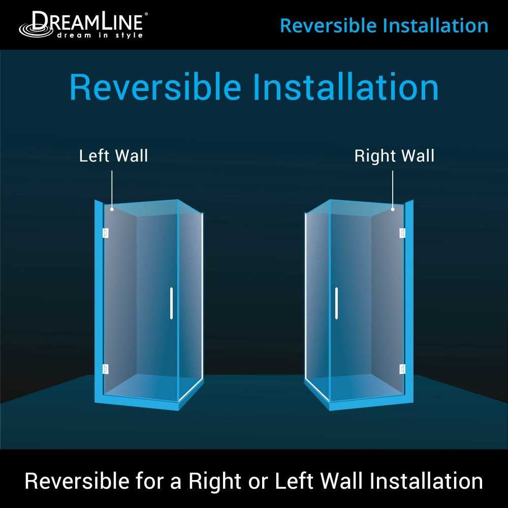 Unidoor Plus 30 3/8 in. W x 30 in. D x 72 in. H Frameless Hinged Shower Enclosure in Chrome