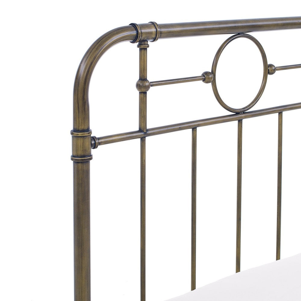 Urban Industrial Metal Pipe Twin Bed - Bronze