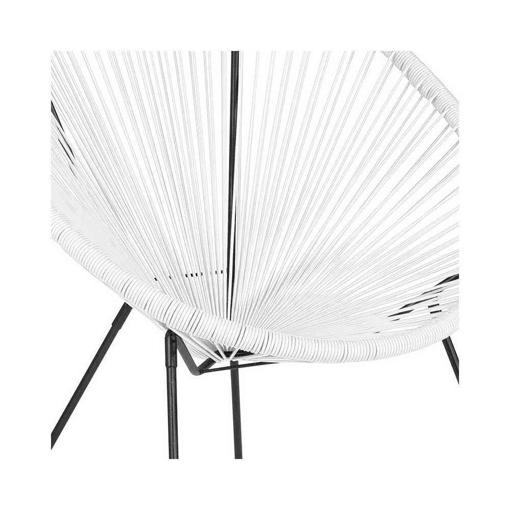 Valencia Oval Comfort Series Take Ten White Rattan Lounge Chair