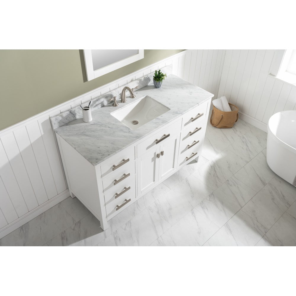 Valentino 54" Single Sink Vanity in White
