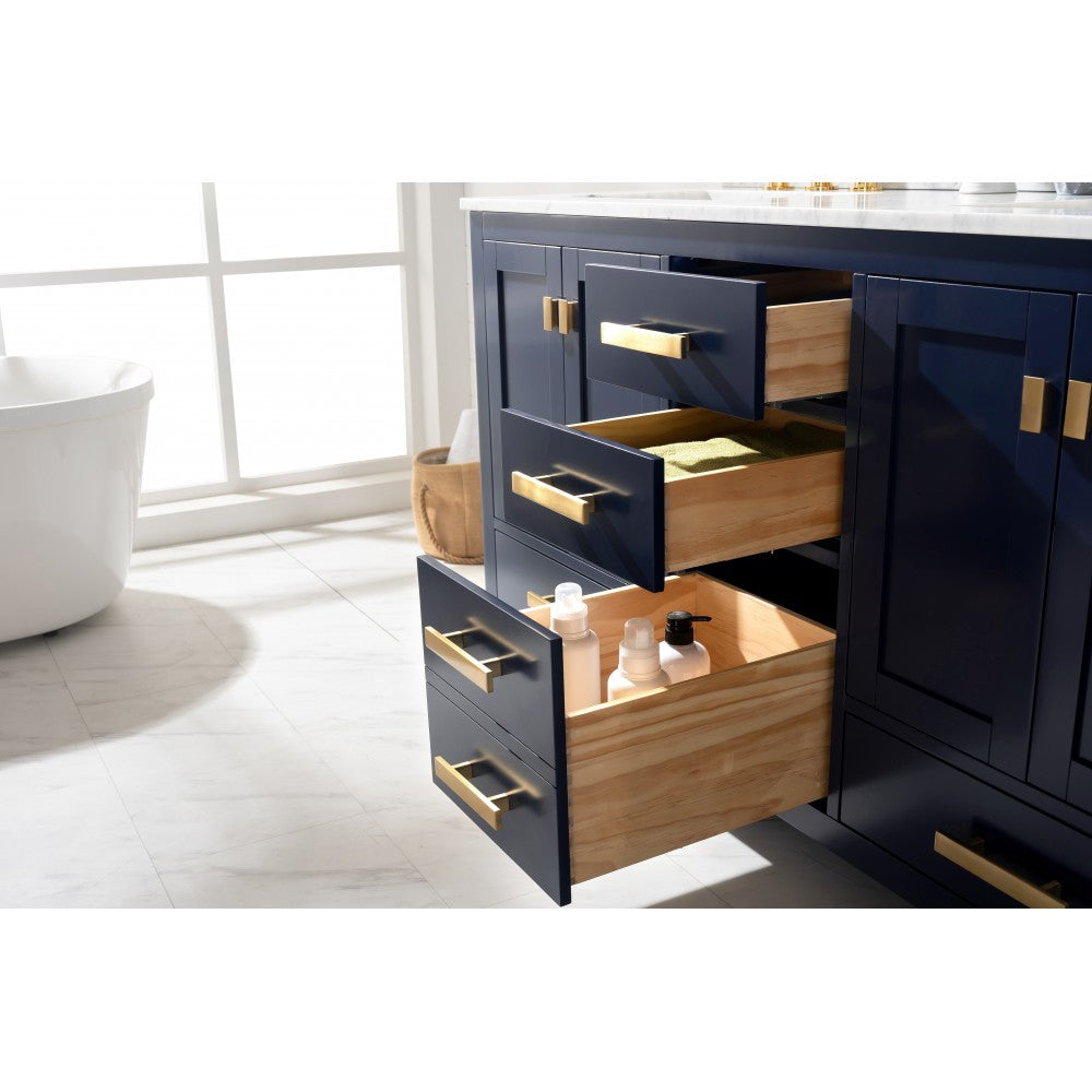 Valentino 60" Double Sink Vanity in Blue