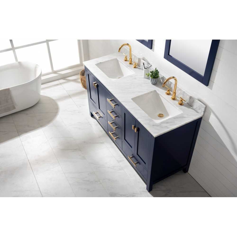 Valentino 60" Double Sink Vanity in Blue