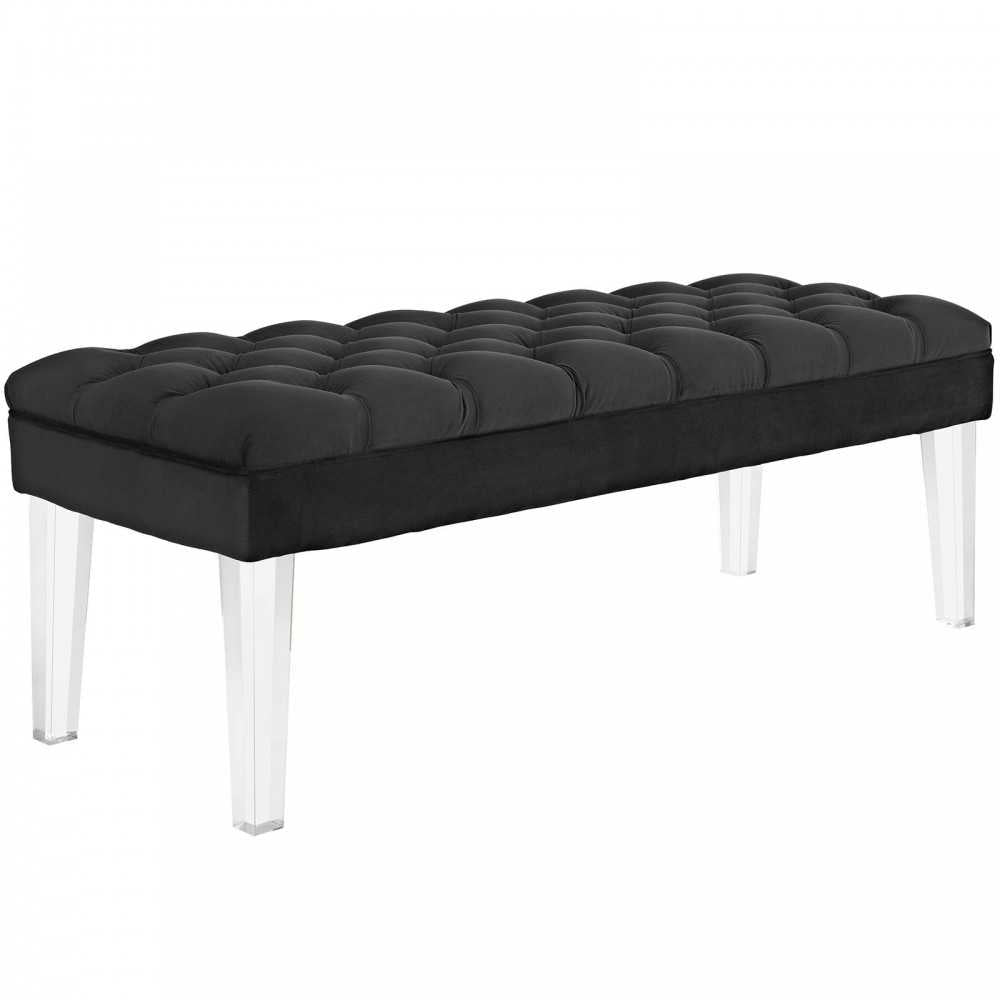 Valet Performance Velvet Bench, Black