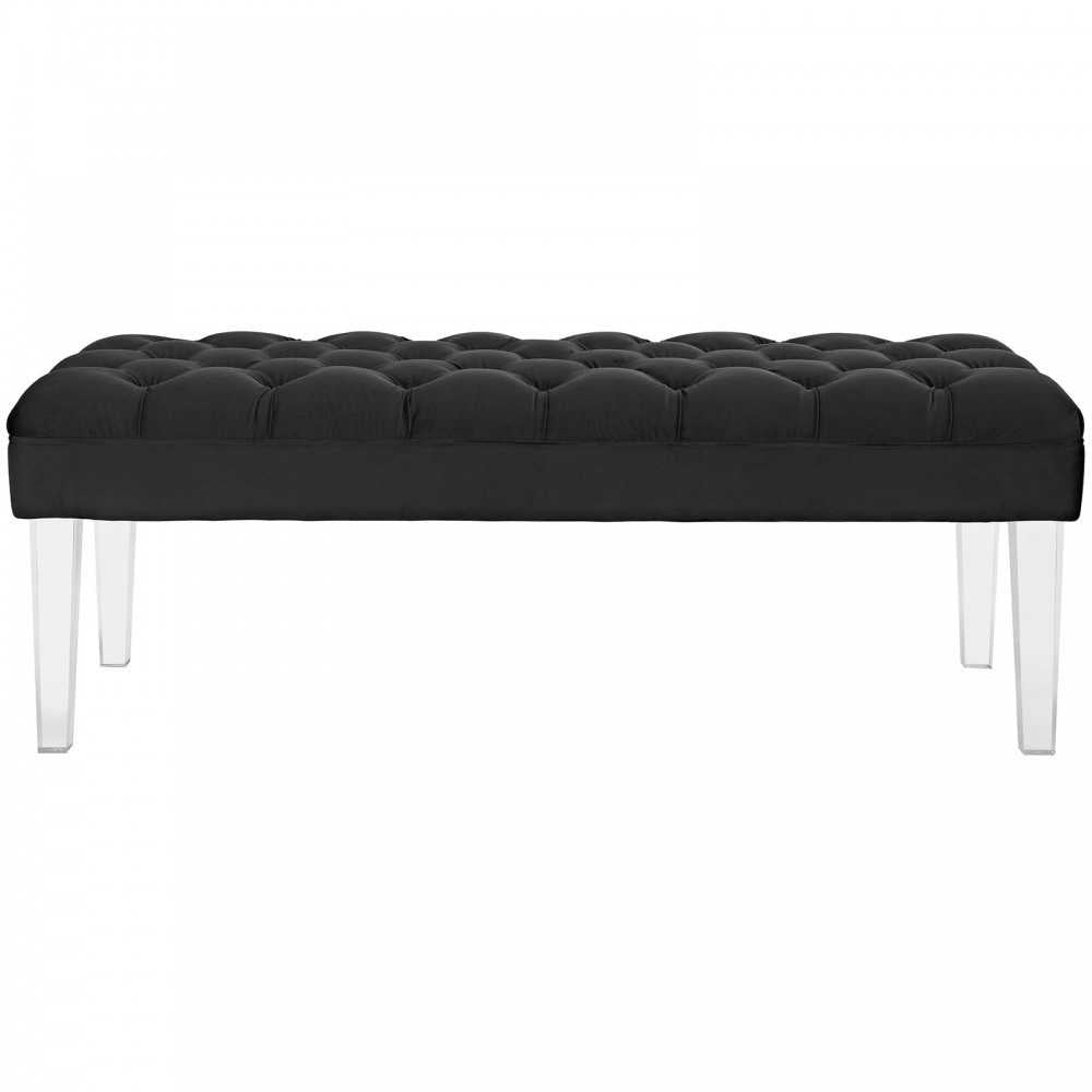 Valet Performance Velvet Bench, Black