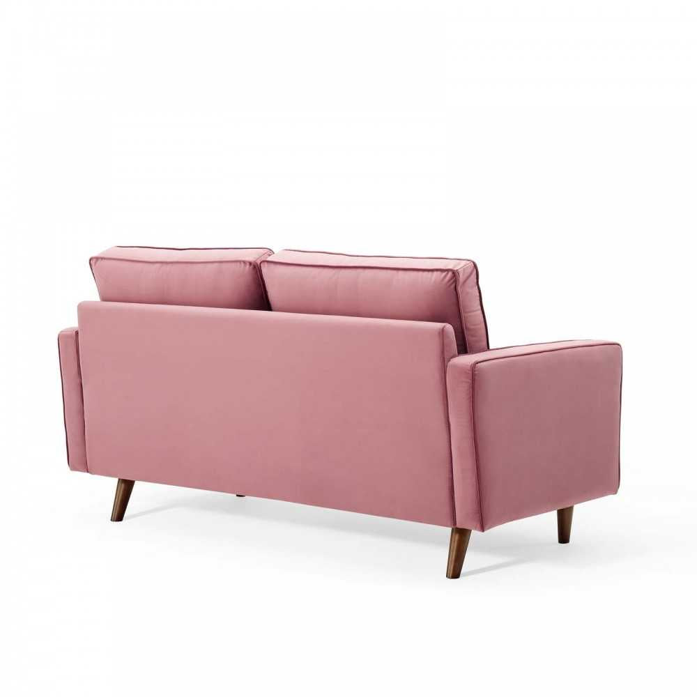 Valour Performance Velvet Loveseat, Dusty Rose