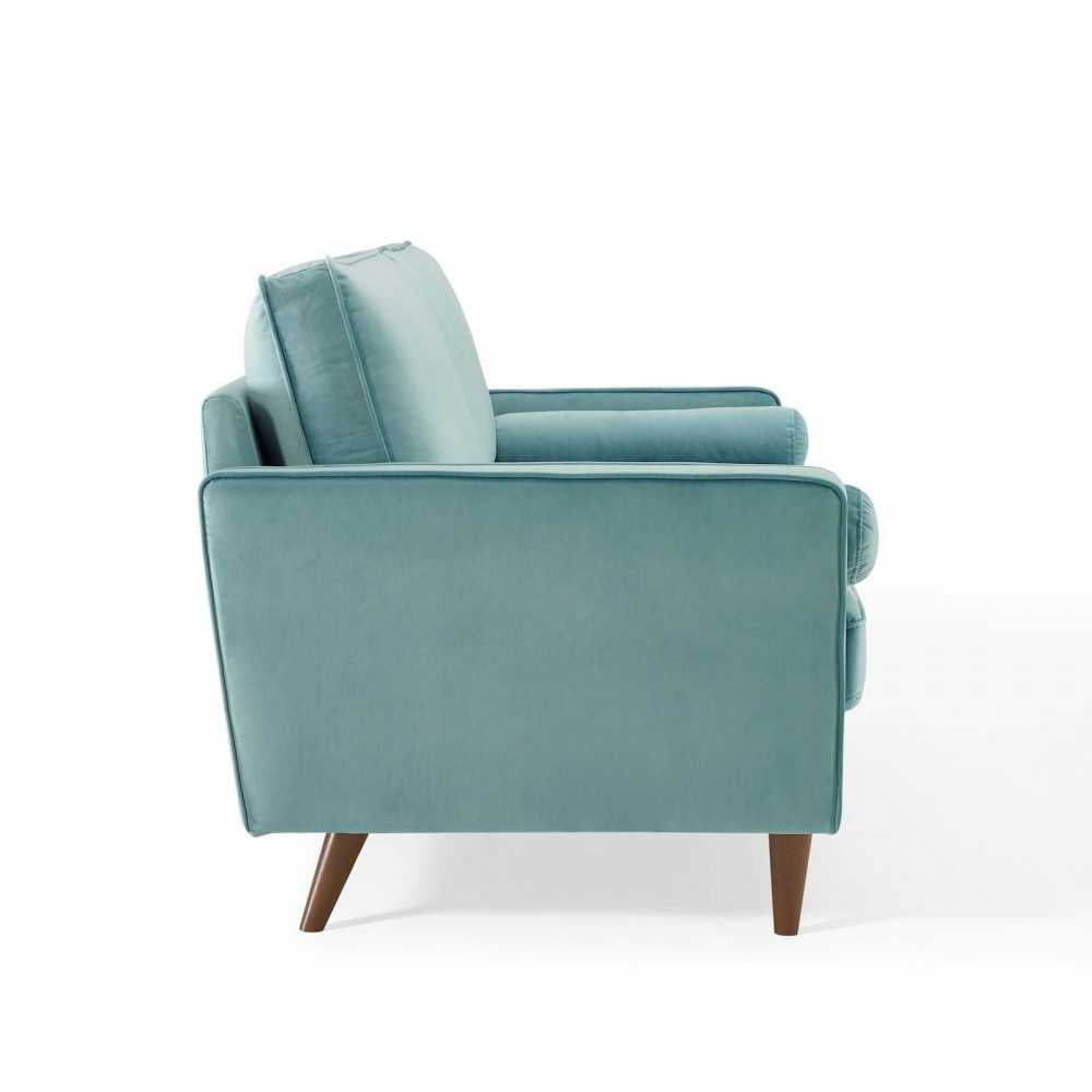 Valour Performance Velvet Sofa, Mint