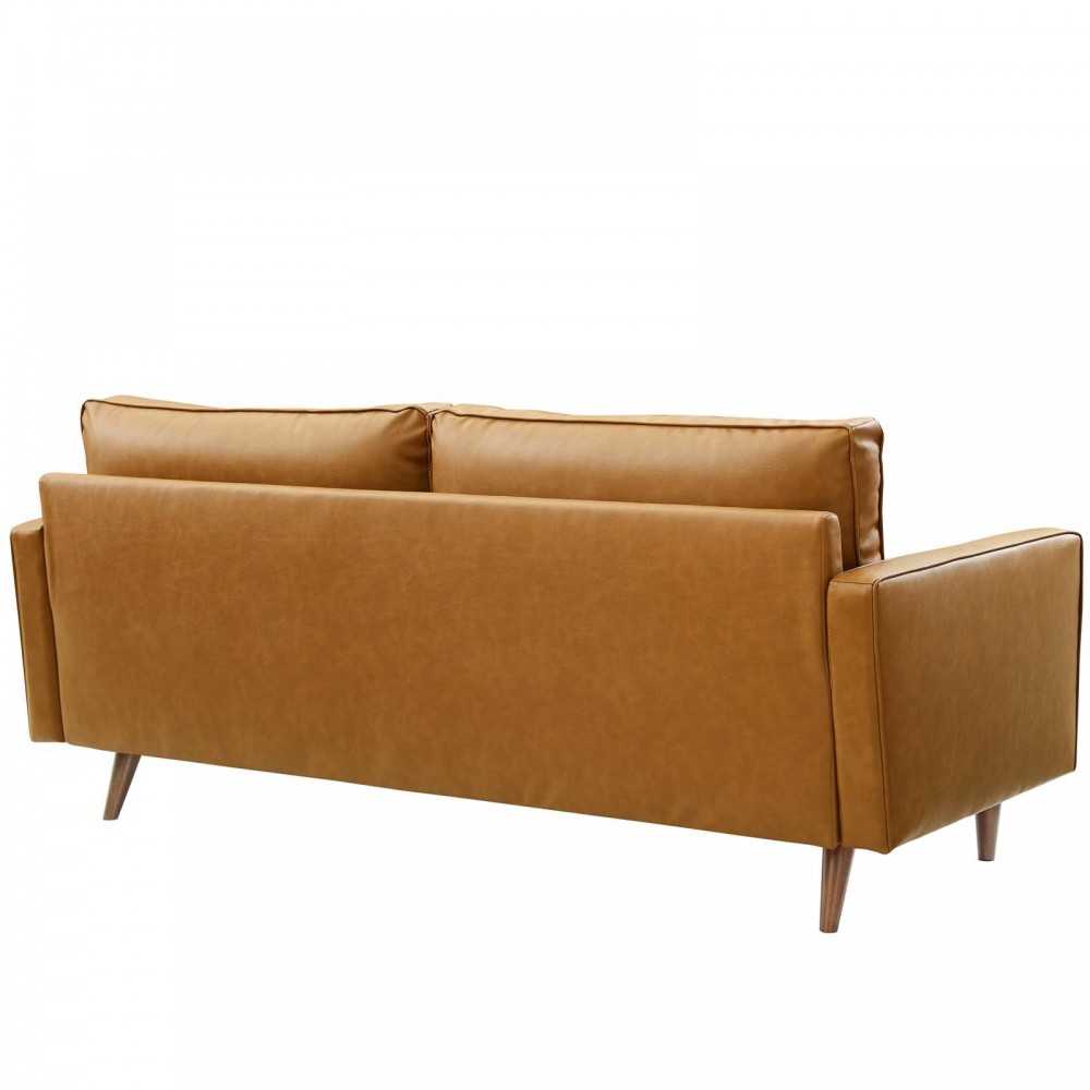 Valour Upholstered Faux Leather Sofa