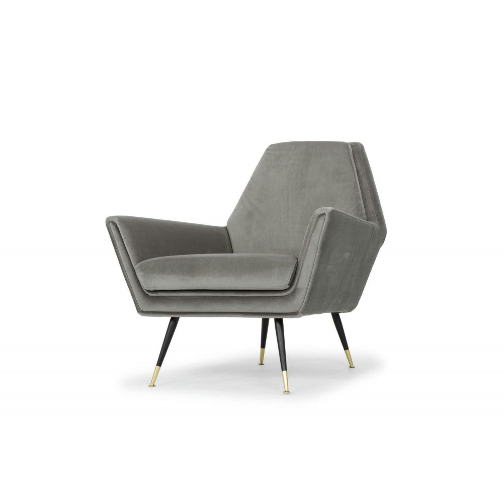 Vanessa Smoke Gray Fabric Occasional Chair