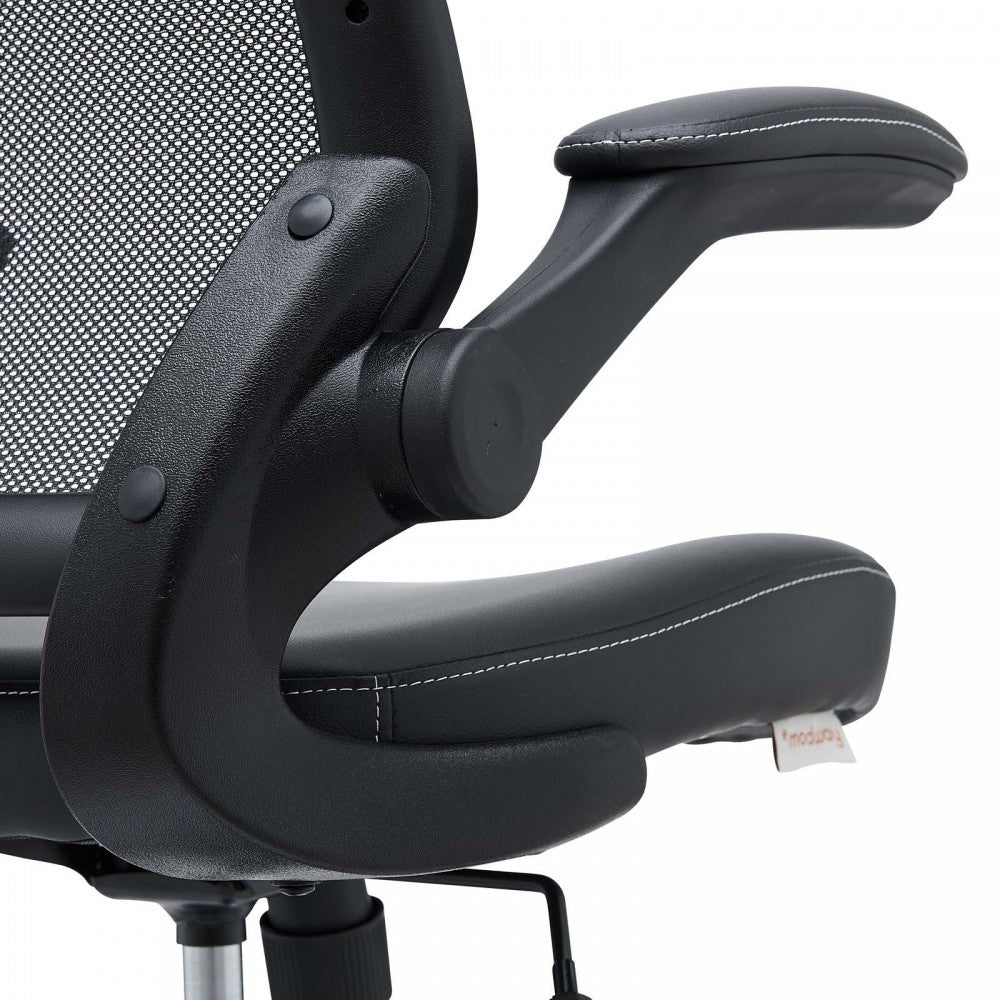 Veer Vinyl Office Chair, Clear, EEI-291-BLK