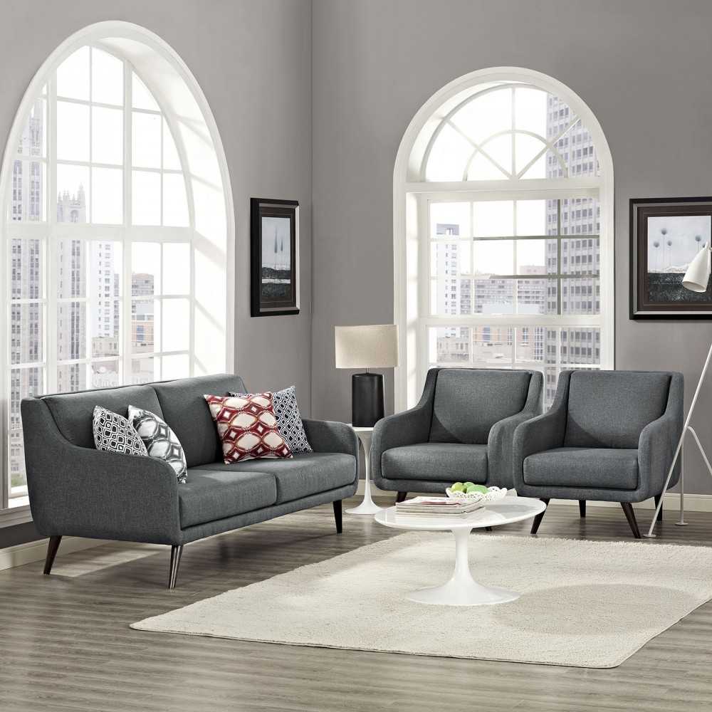 Verve Living Room Set Set of 3, Gray