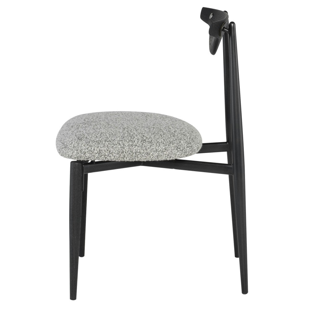 Vicuna Boucle Gray Fabric Dining Chair, HGDA772