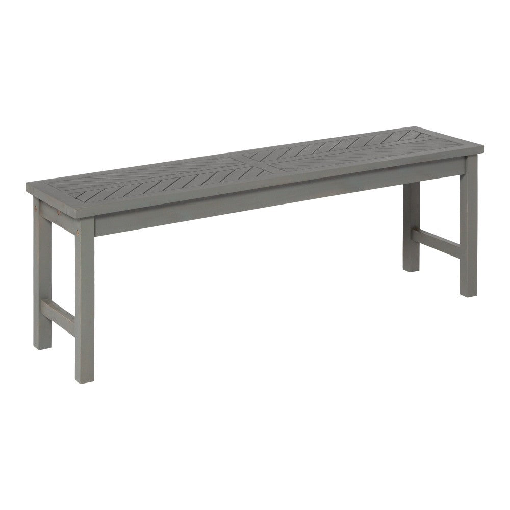 Vincent 53" Modern Patio Dining Bench - Gray Wash