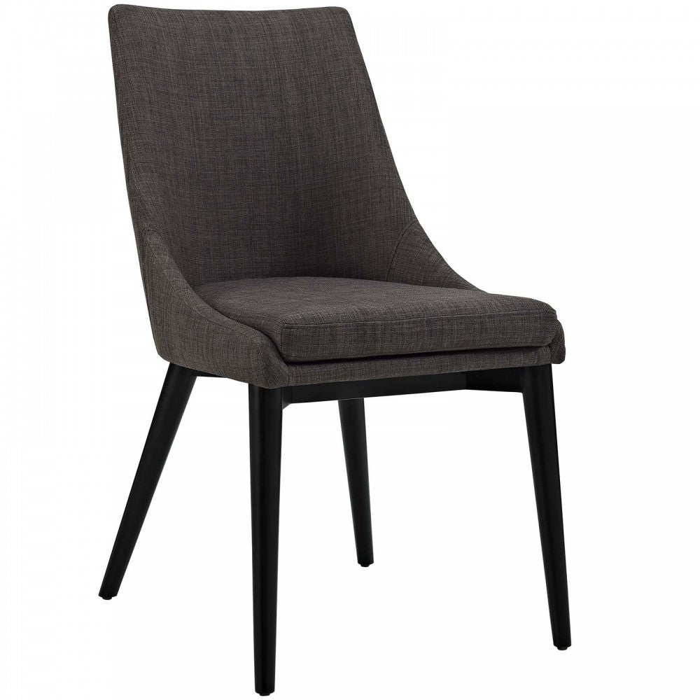 viscount Dining Side Chair Fabric Set of 2, Brown