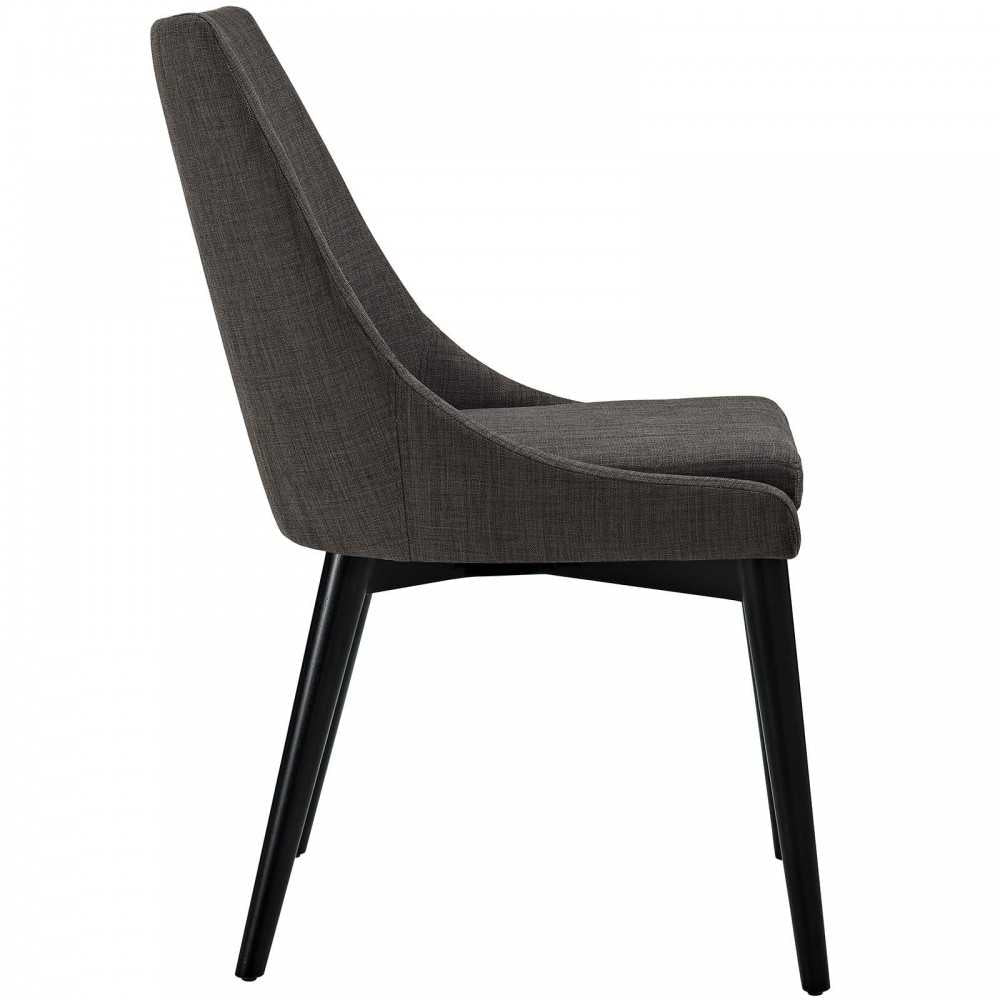 viscount Dining Side Chair Fabric Set of 2, Brown