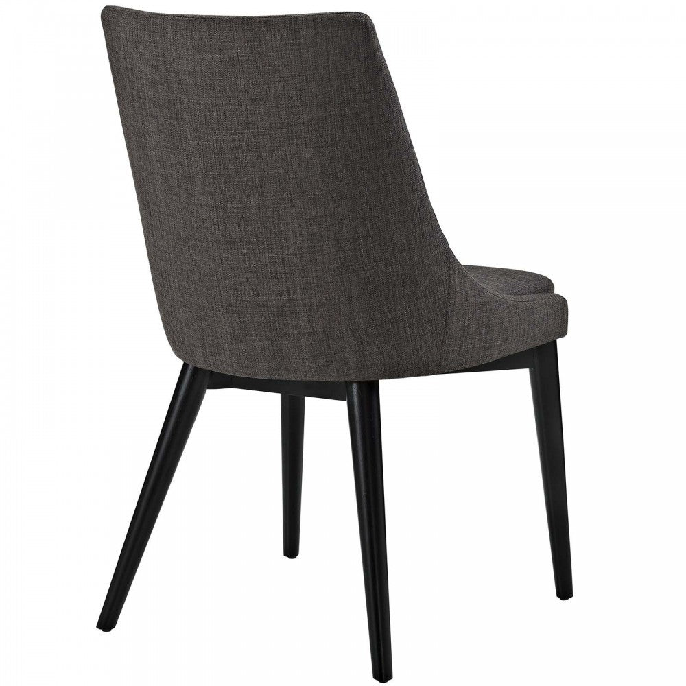 viscount Dining Side Chair Fabric Set of 2, Brown