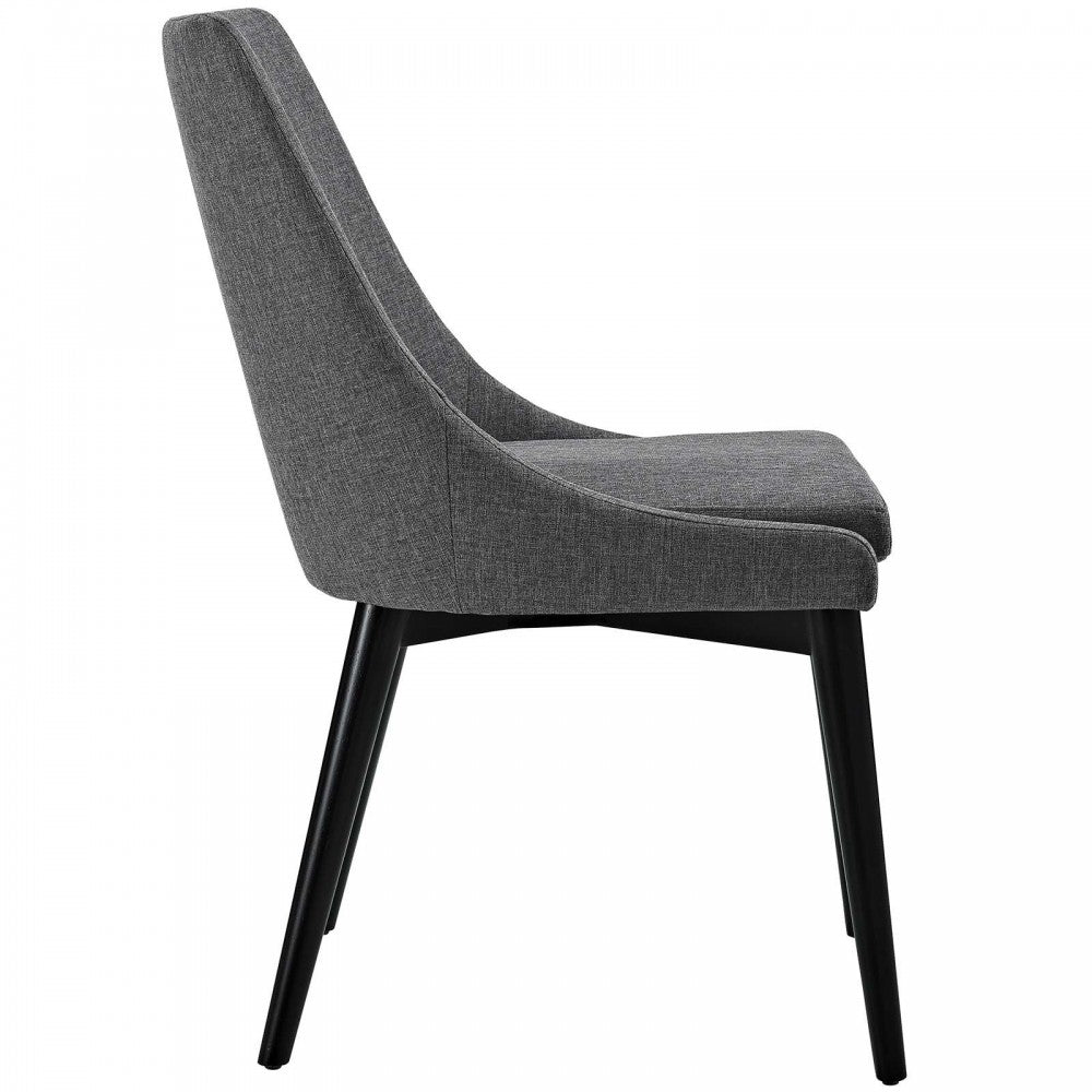 viscount Dining Side Chair Fabric Set of 2, Gray