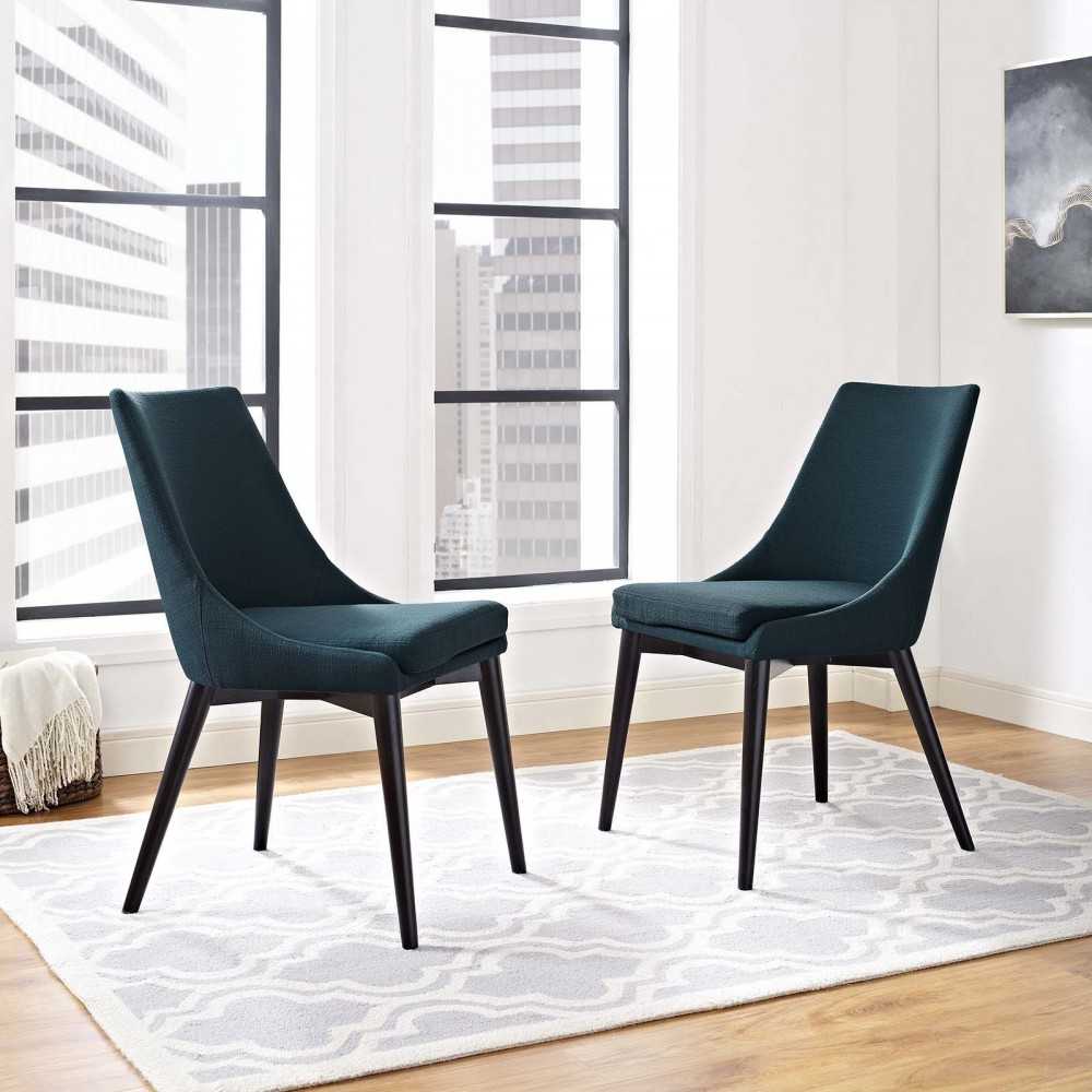 viscount Dining Side Chair Fabric Set of 2, Azure