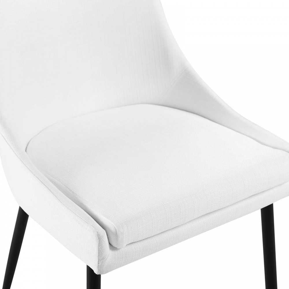 Viscount Upholstered Fabric Dining Chairs - Set of 2, Black White