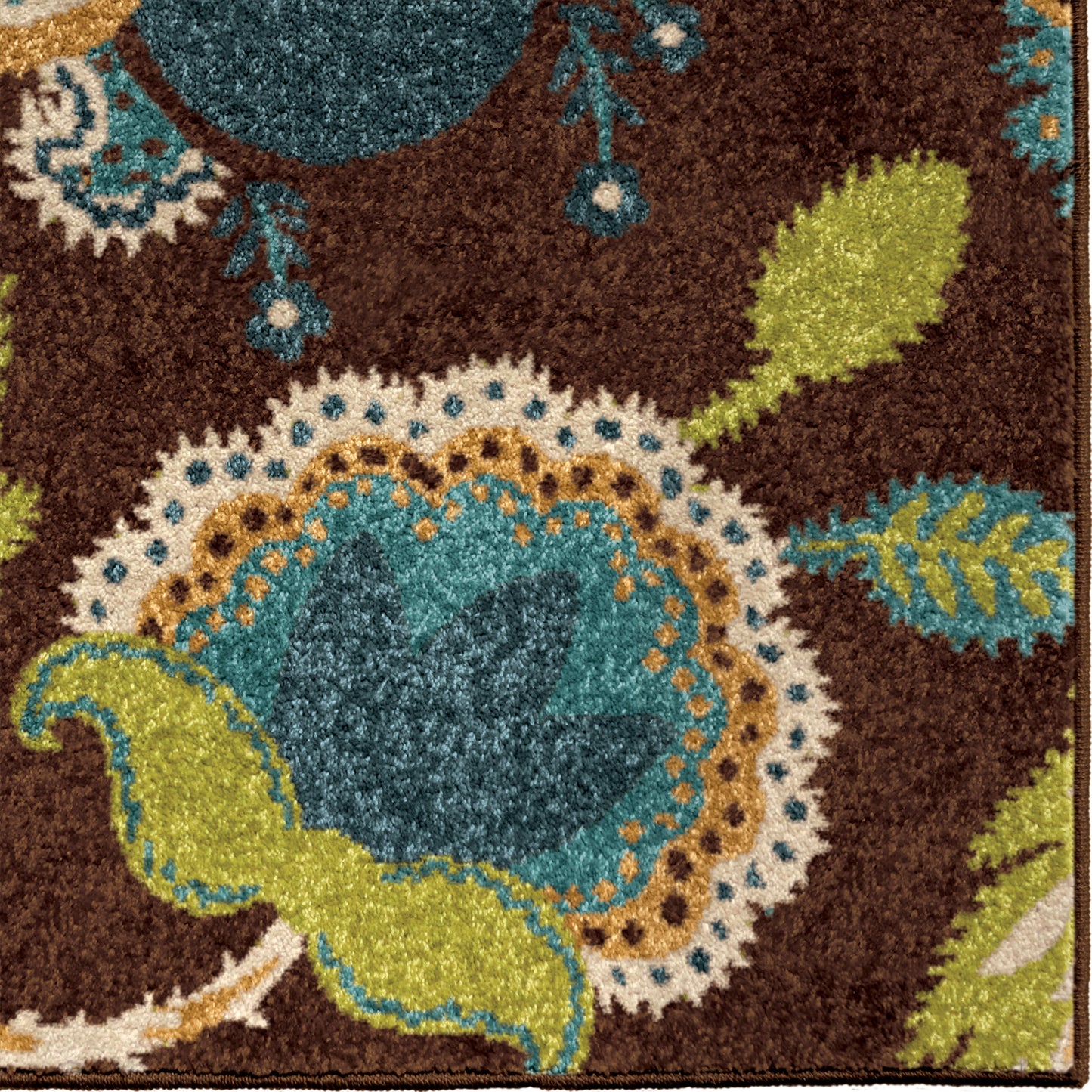Orian Veranda Ethridge Brown 77"X116"