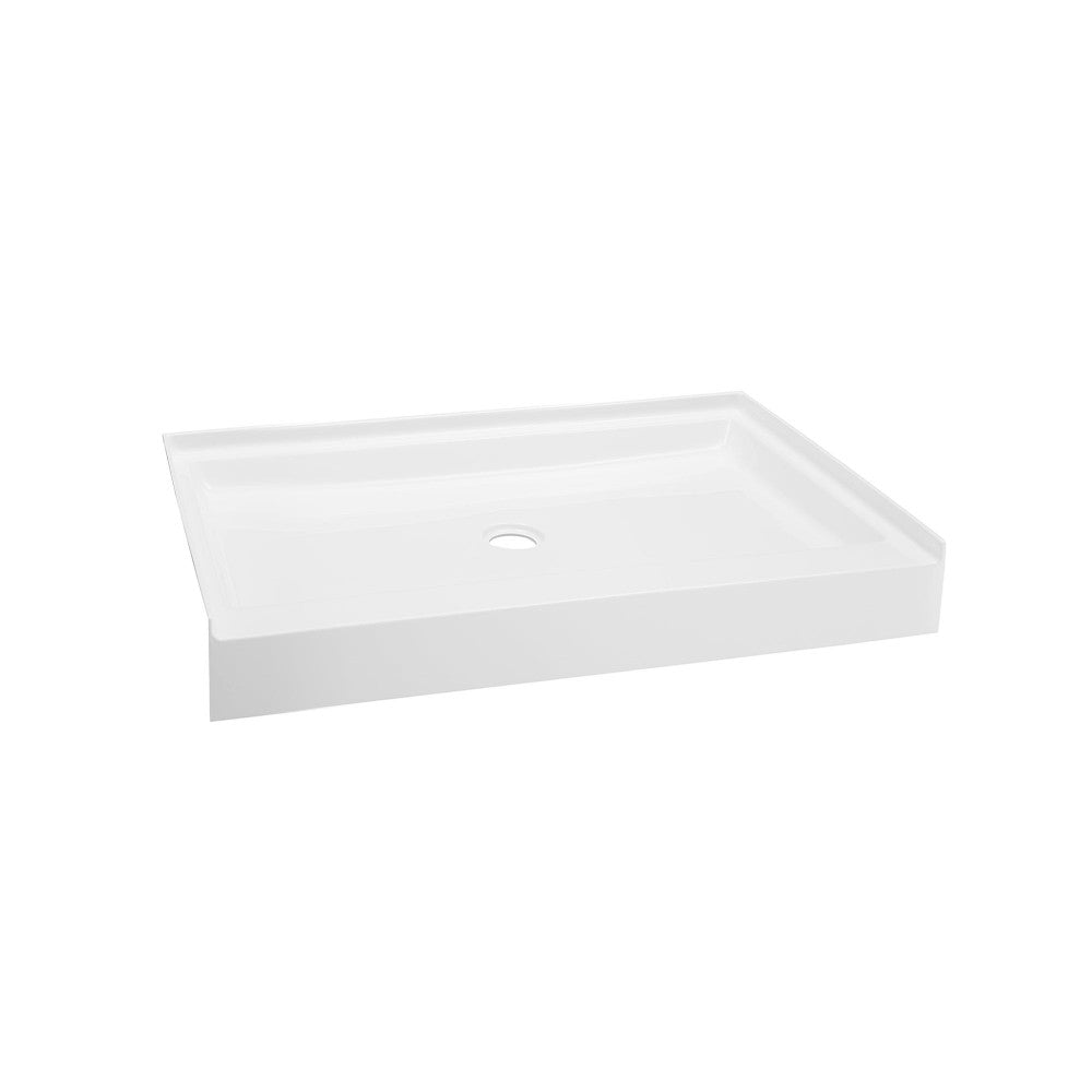 Voltaire 42 x 36 Acrylic White, Single-Threshold, Center Drain, Shower Base