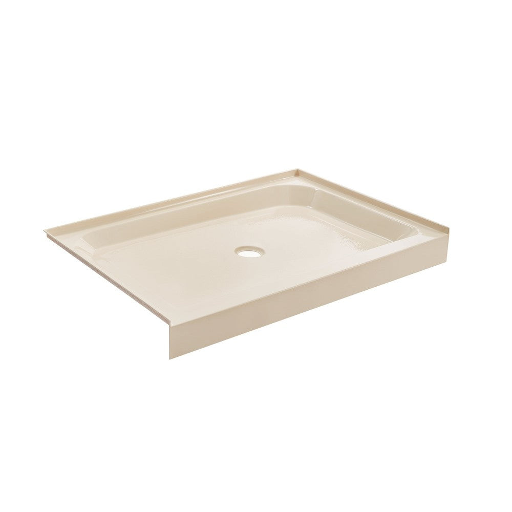 Voltaire 48 x 32 Single-Threshold, Center Drain, Shower Base in Biscuit