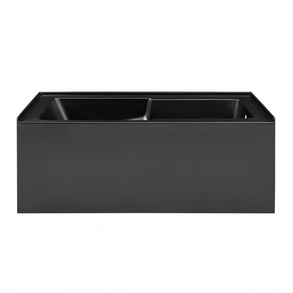Voltaire 60" X 32" Right-Hand Drain Alcove Bathtub with Apron in Matte Black