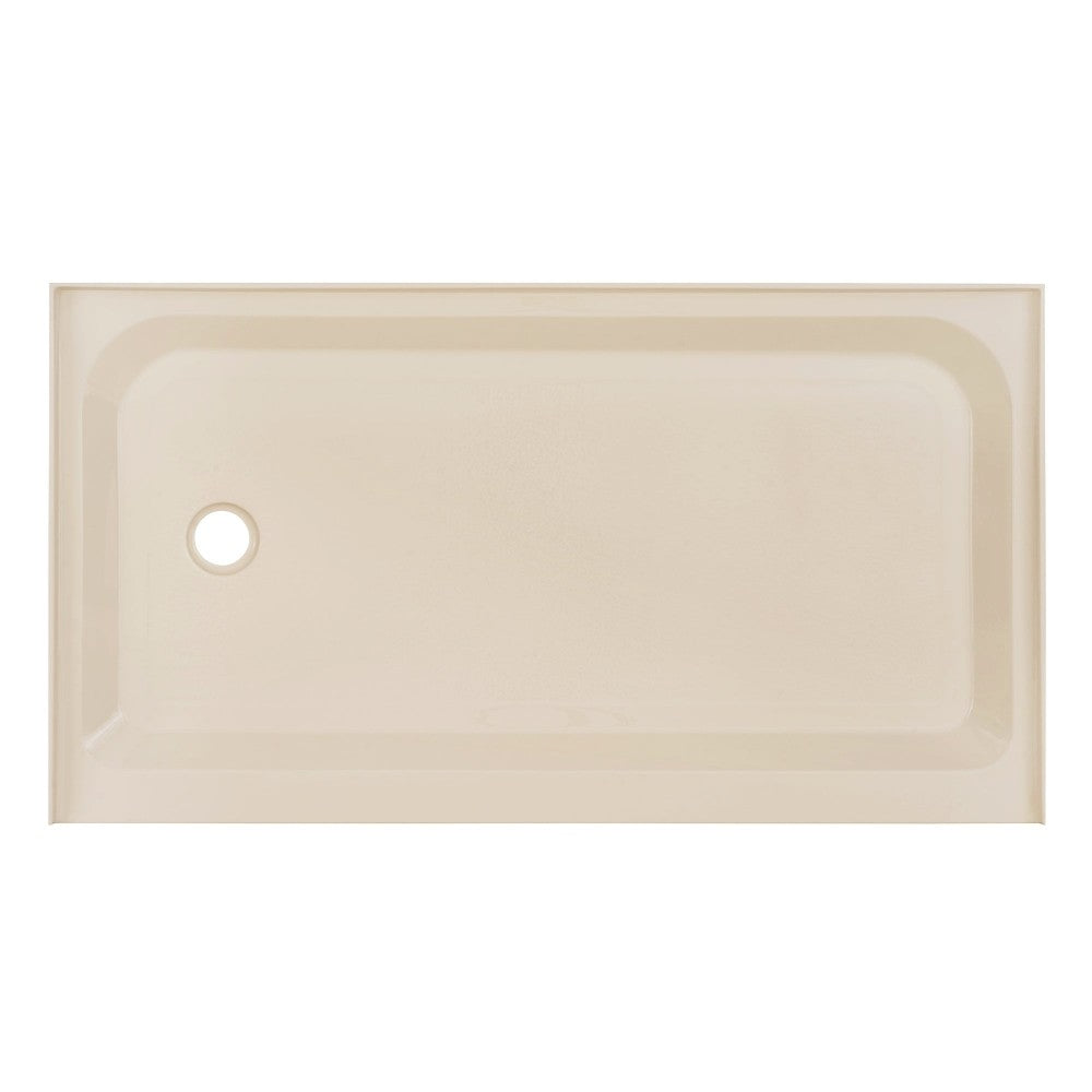 Voltaire 60 x 36 Single-Threshold, Left-Hand Drain, Shower Base in Biscuit