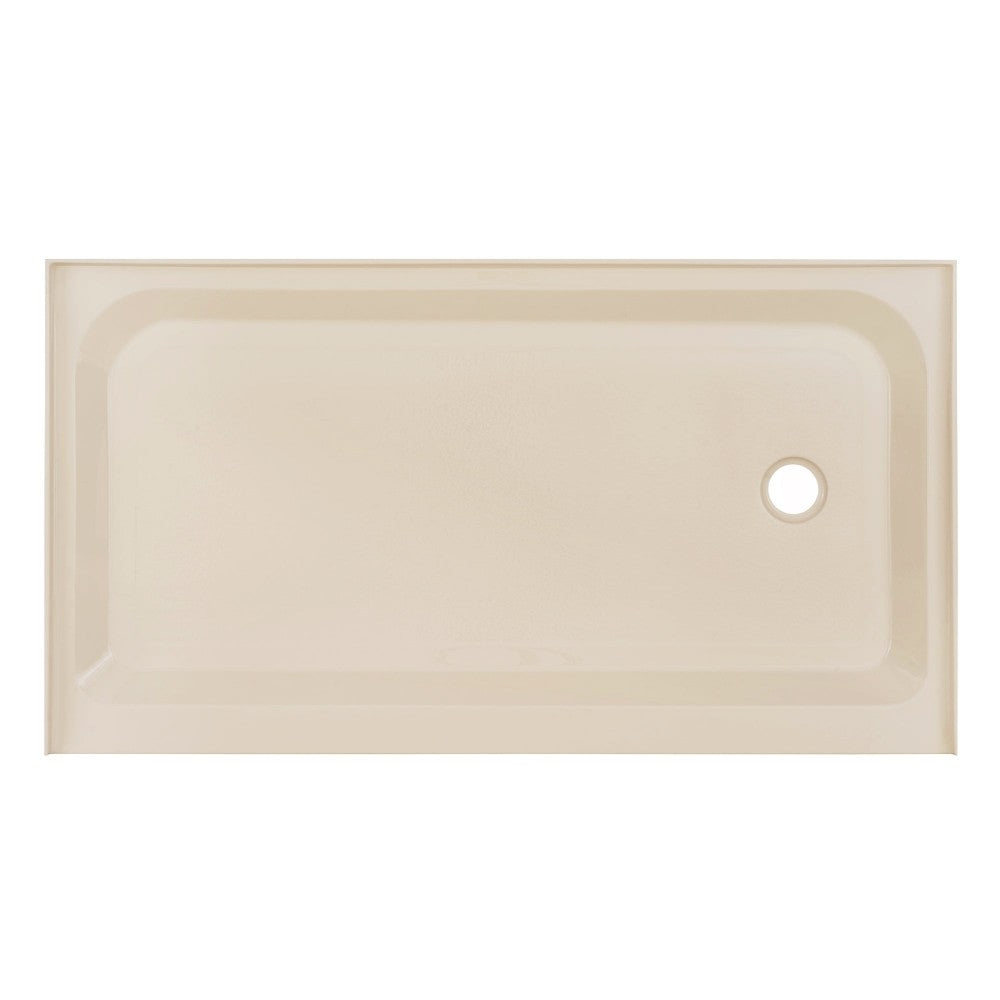 Voltaire 60 x 36 Single-Threshold, Right-Hand Drain, Shower Base in Biscuit