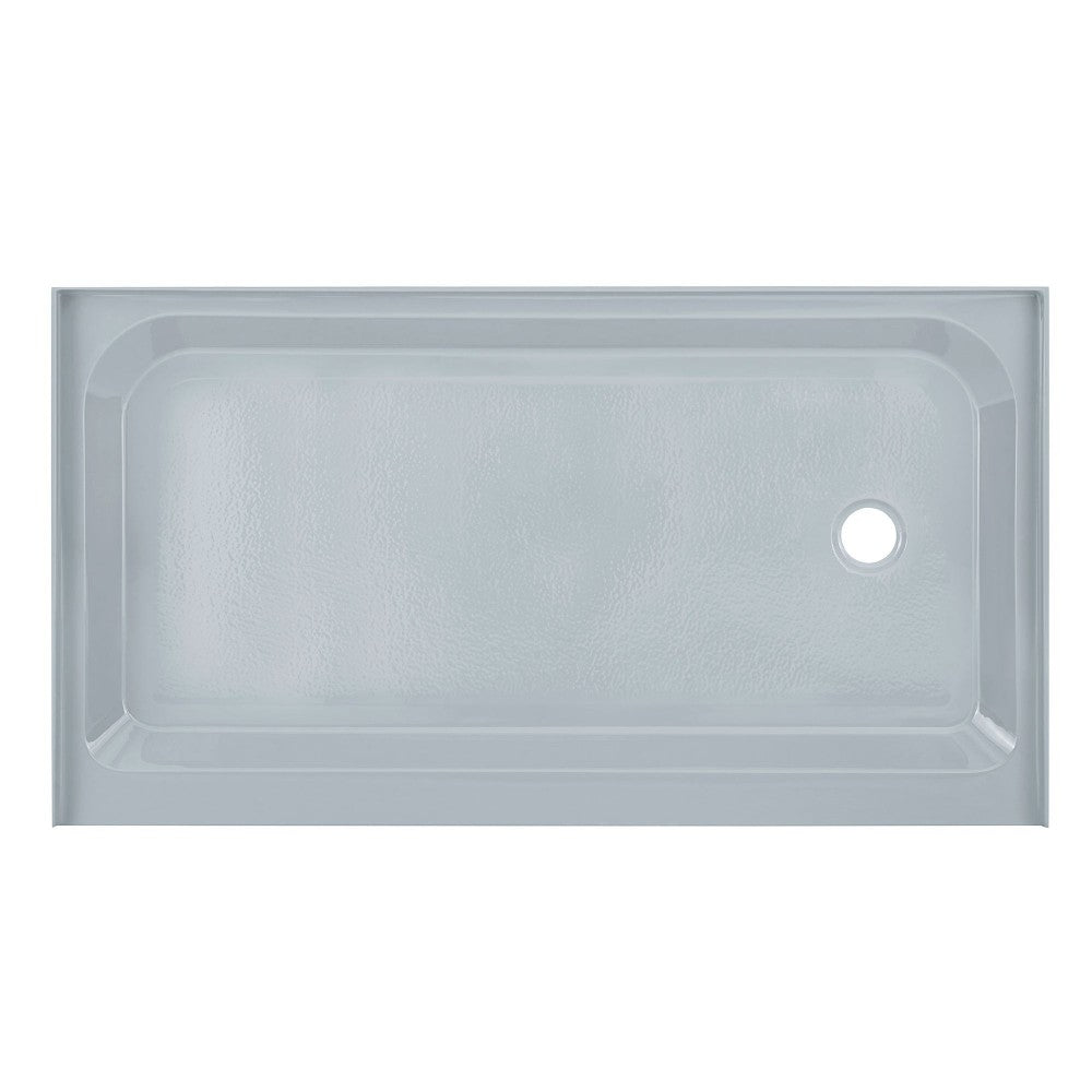 Voltaire 60 x 36 Single-Threshold, Right-Hand Drain, Shower Base in Grey