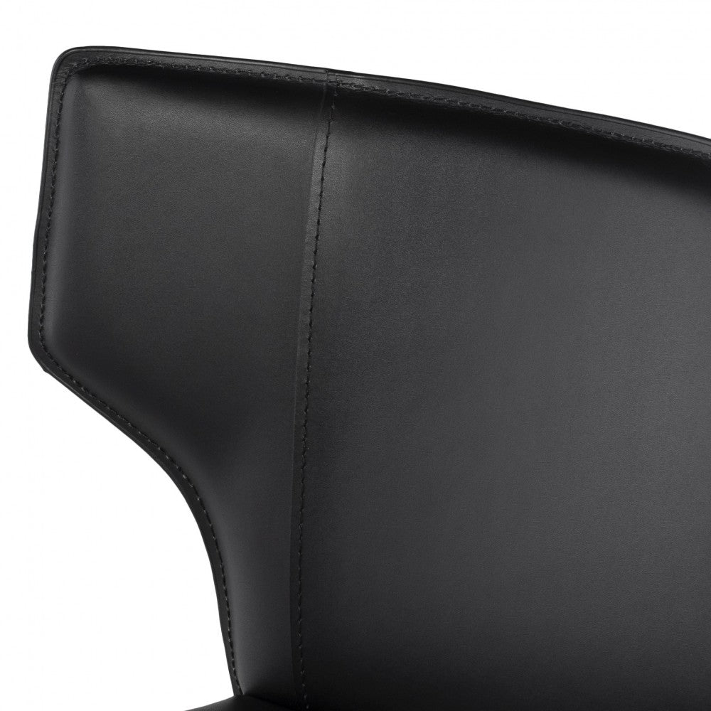 Wayne Black Leather Counter Stool, HGND145