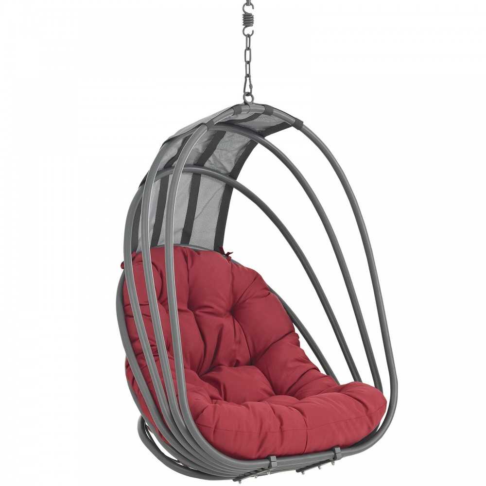 Whisk Outdoor Patio Swing Chair Without Stand, Red
