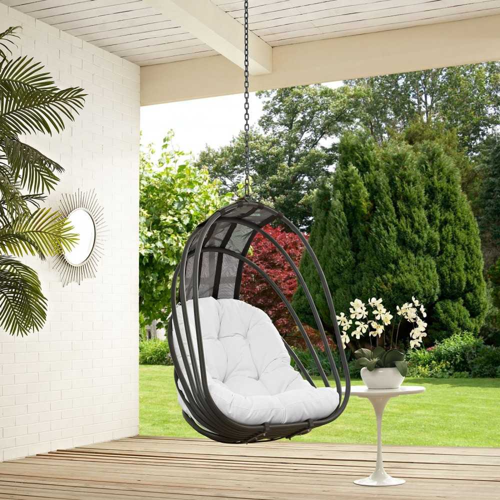 Whisk Outdoor Patio Swing Chair Without Stand, White