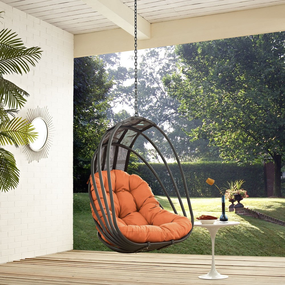 Whisk Outdoor Patio Swing Chair Without Stand, Orange