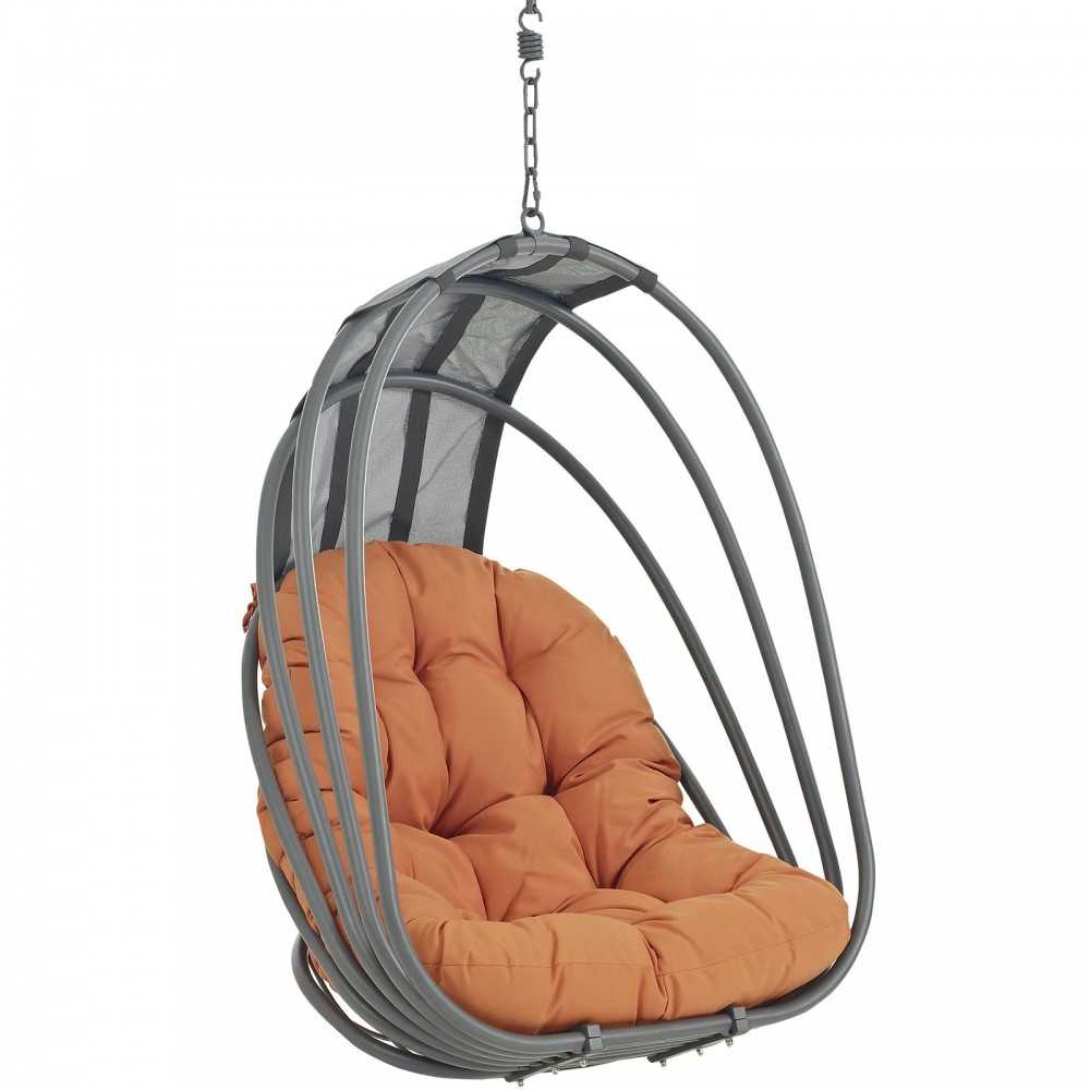Whisk Outdoor Patio Swing Chair Without Stand, Orange