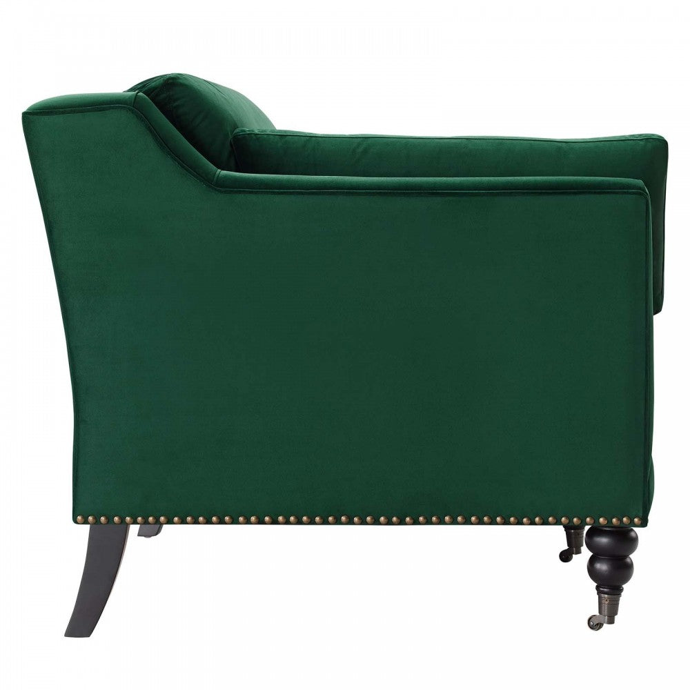 Windsor Performance Velvet Sofa, Green