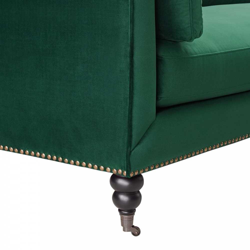 Windsor Performance Velvet Sofa, Green